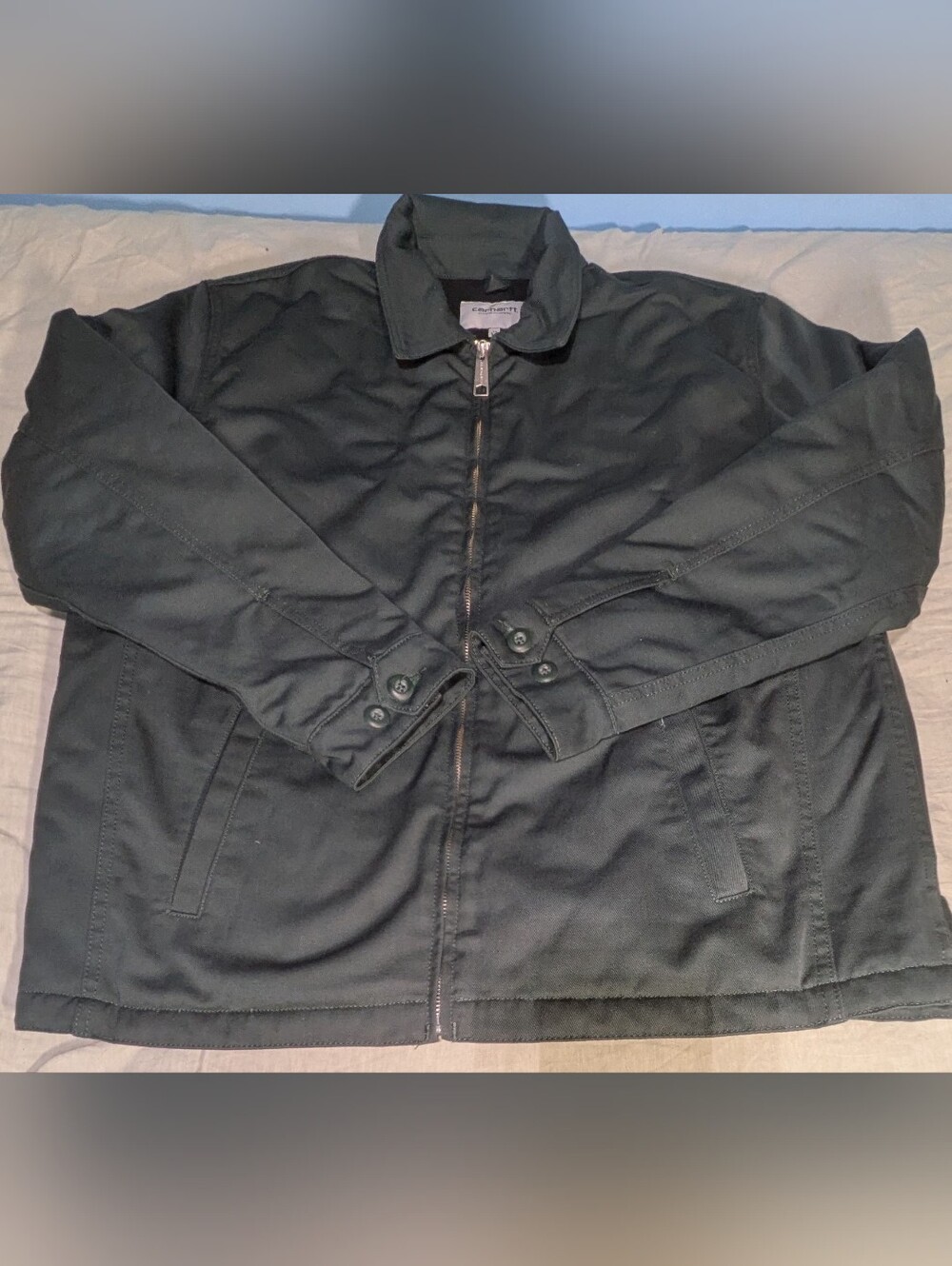 Carhartt Men’s Dark Green Modular Zip-Front Work Jacket